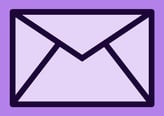 A light purple envelope on a dark purple background.