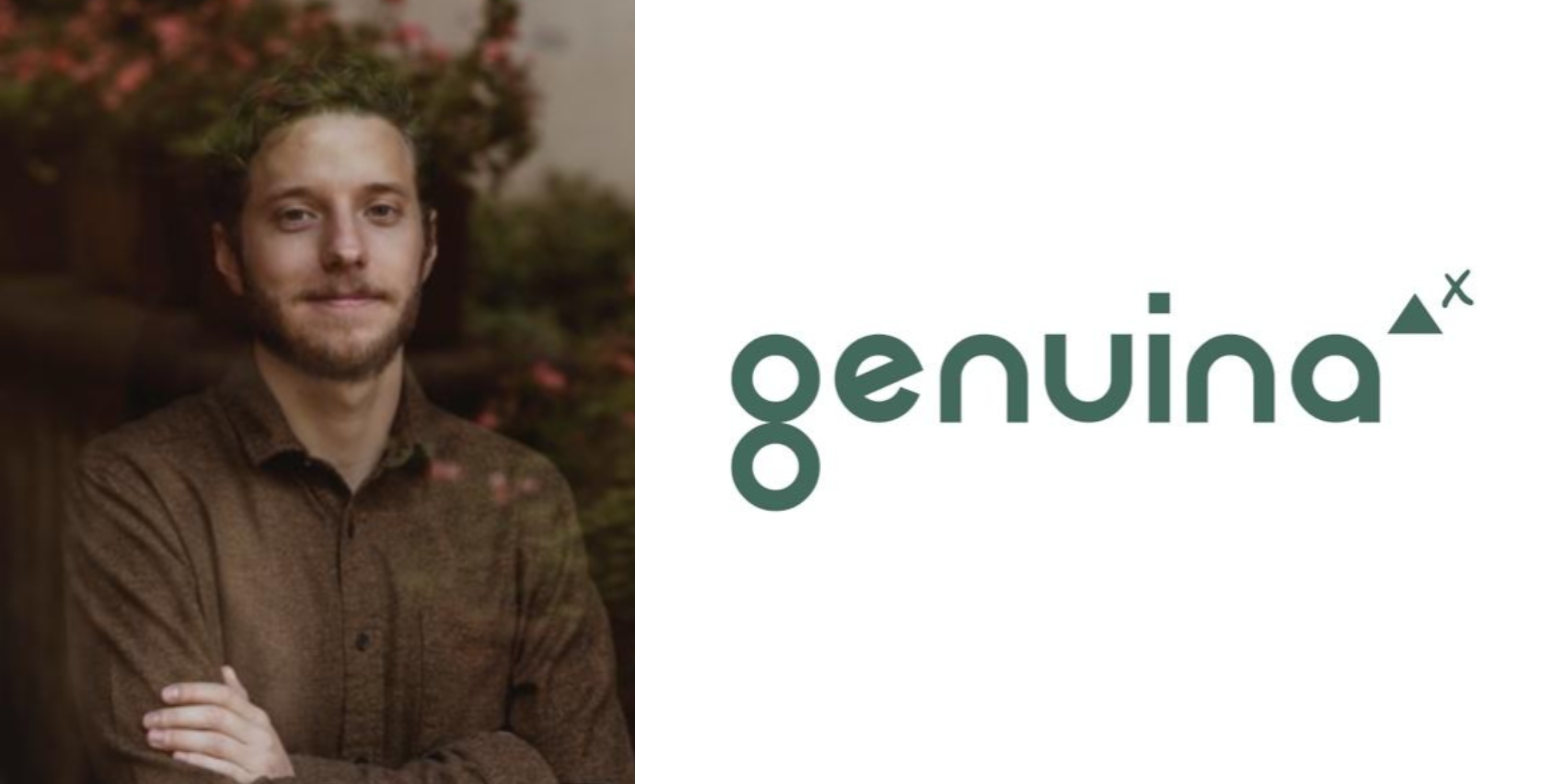 A headshot of co-founder David Roemer González and the Genuina Media logo.